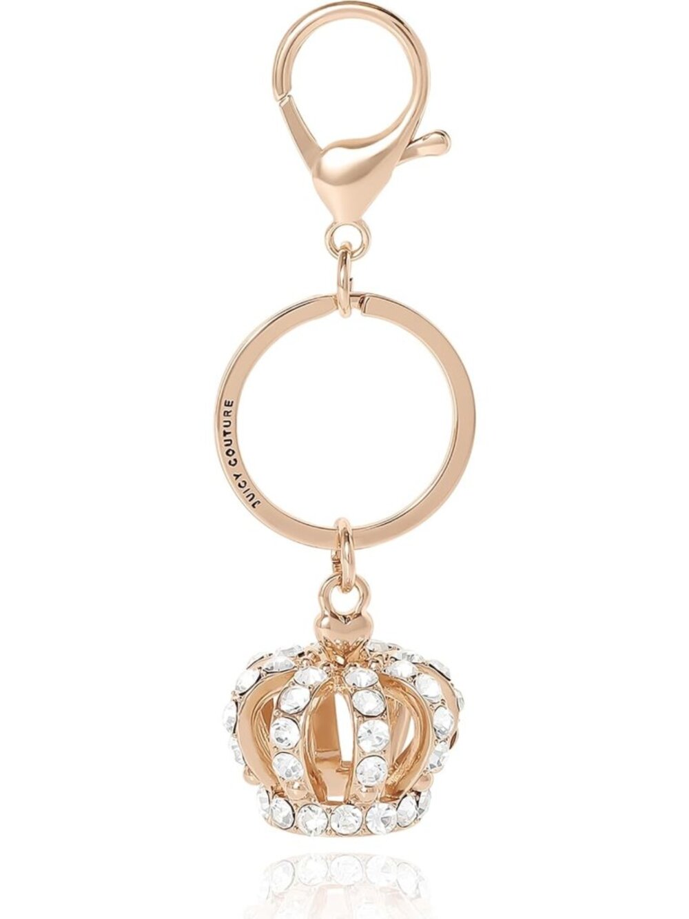 Glamorous Keychain Charms with Crystals & Faux Pearls, Gold-Tone Accessories